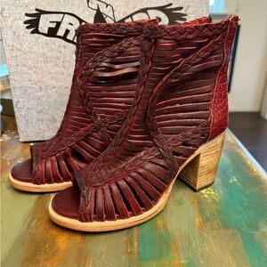 Freebird by Steven Burgundy Heeled Boots